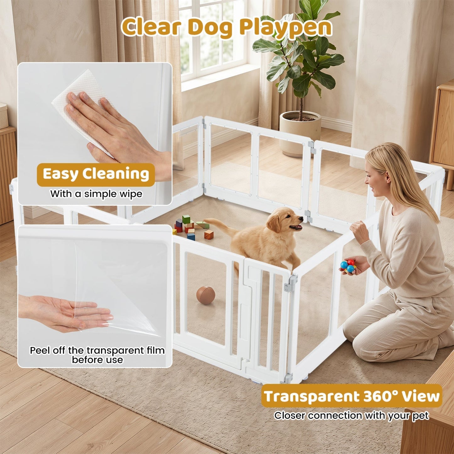 Clear Dog Playpen