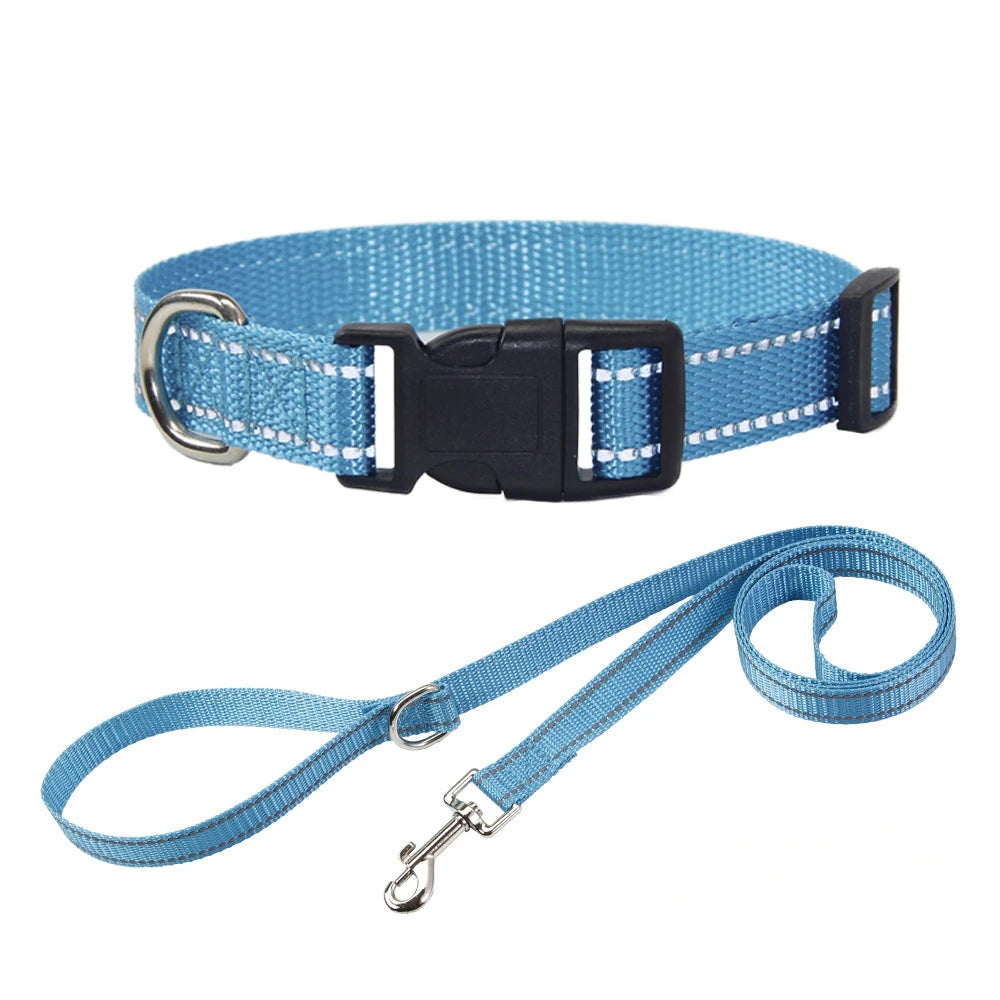 Nylon Dog Collar and Leash Set