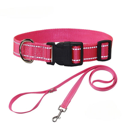 Nylon Dog Collar and Leash Set