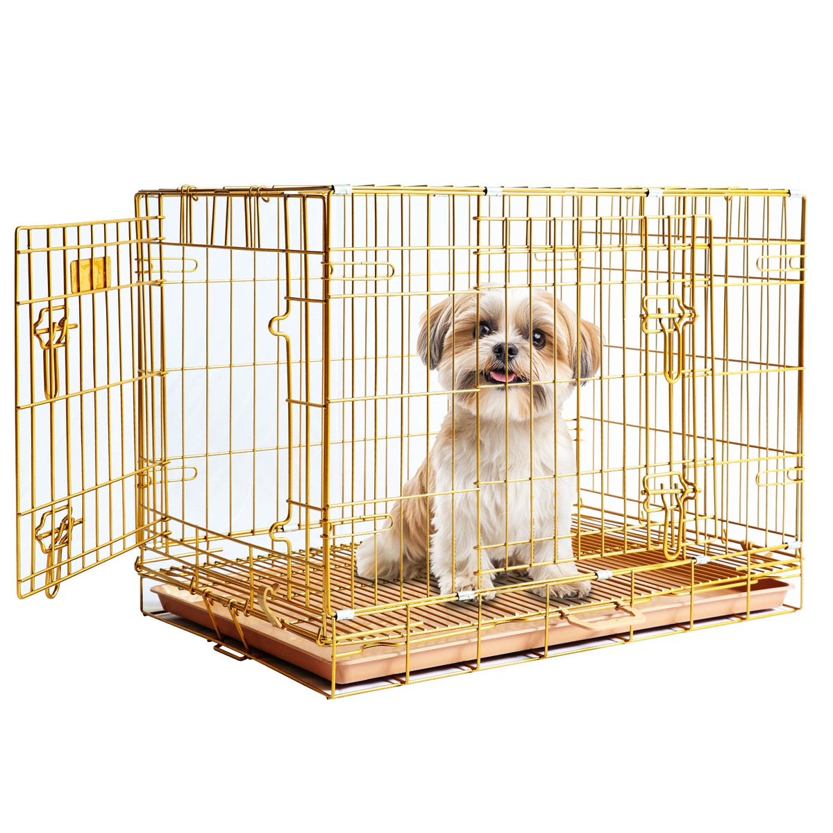 Collapsible Dog Crate — Escape-Proof, Foldable Metal Crate for Training & Travel