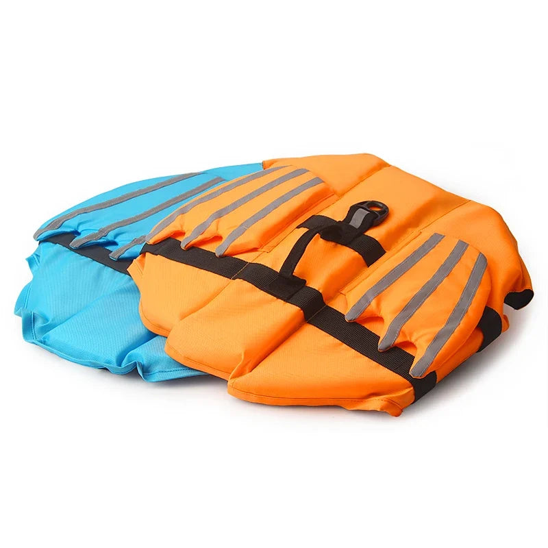 Dragon Wing Dog Life Jacket - Triple Reflective Strips, Foam Buoyancy Panels, Rescue Handle, XS–XXL, Blue Pink Orange