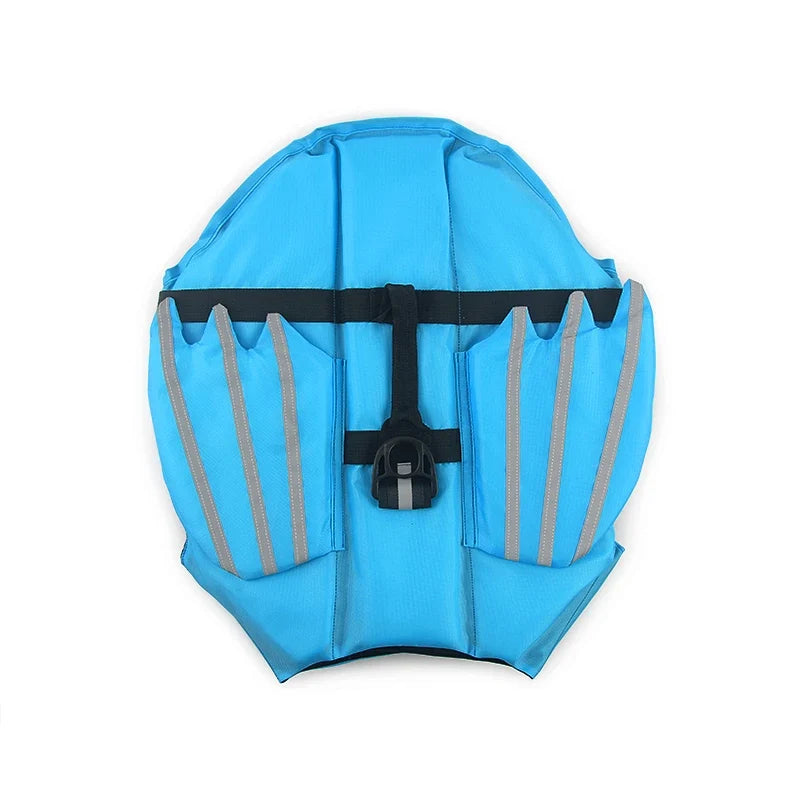 Dragon Wing Dog Life Jacket - Triple Reflective Strips, Foam Buoyancy Panels, Rescue Handle, XS–XXL, Blue Pink Orange