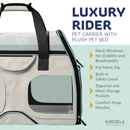 Pet Carrier with Wheels and Handle