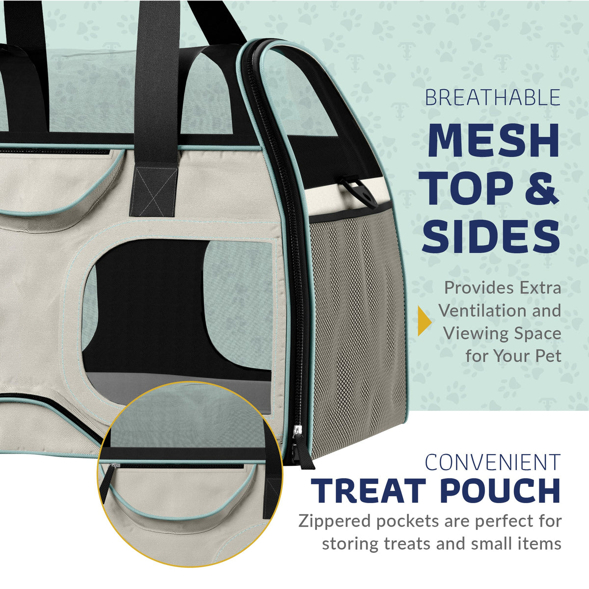 Pet Carrier with Wheels and Handle