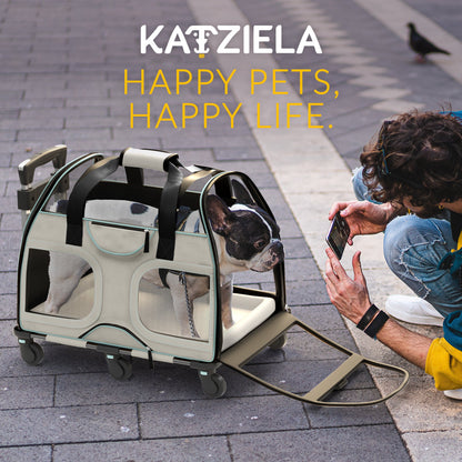 Pet Carrier with Wheels and Handle