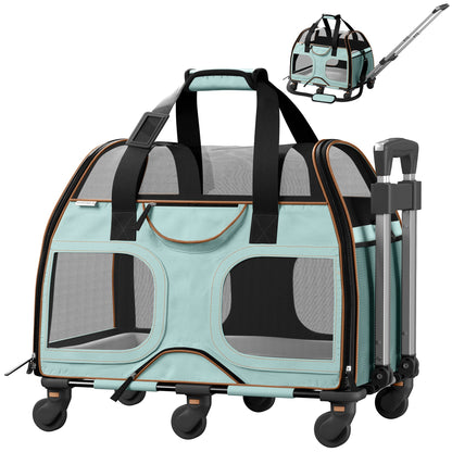 Pet Carrier with Wheels and Handle