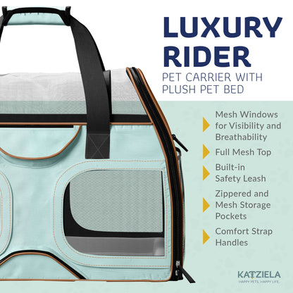 Pet Carrier with Wheels and Handle