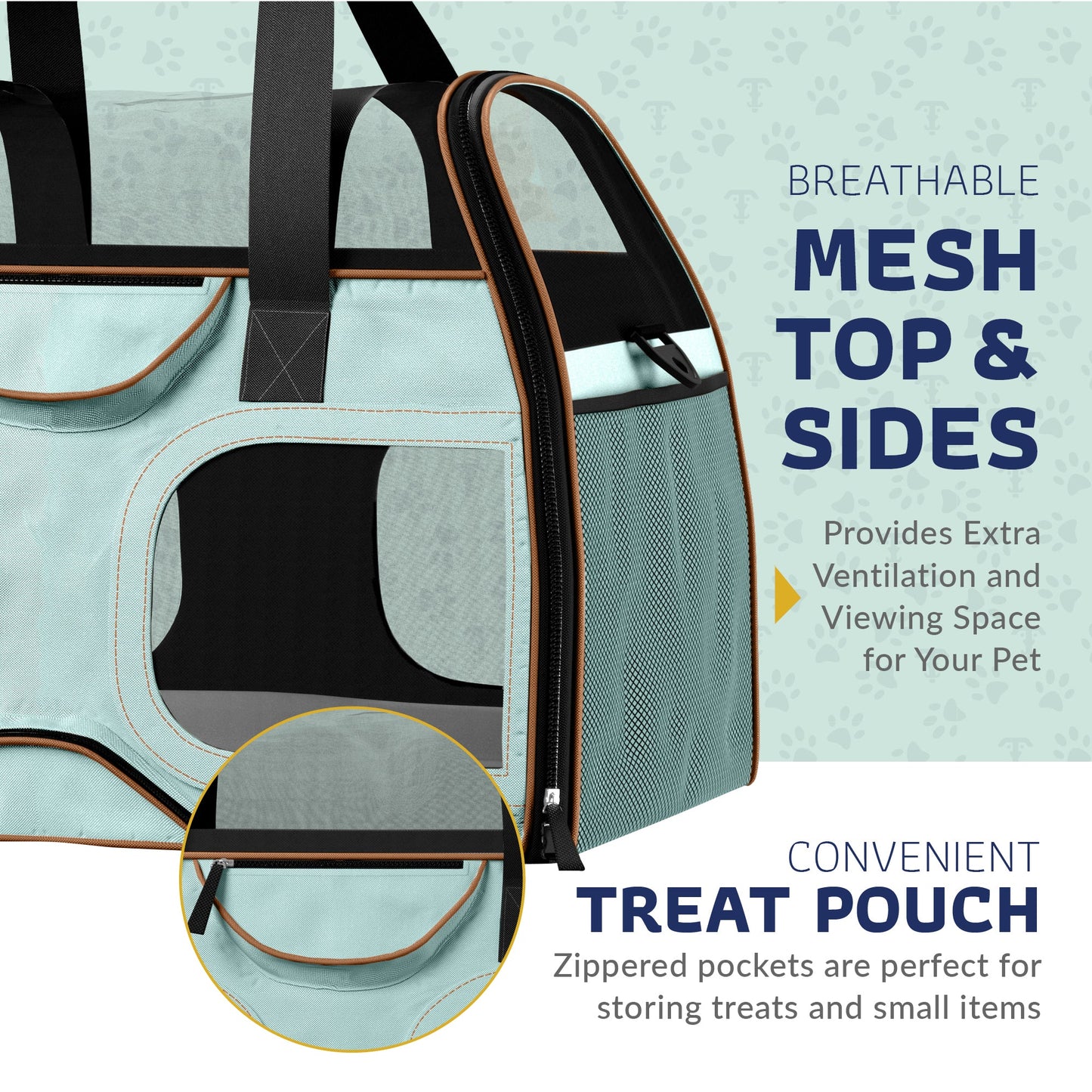 Pet Carrier with Wheels and Handle