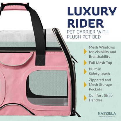 Pet Carrier with Wheels and Handle