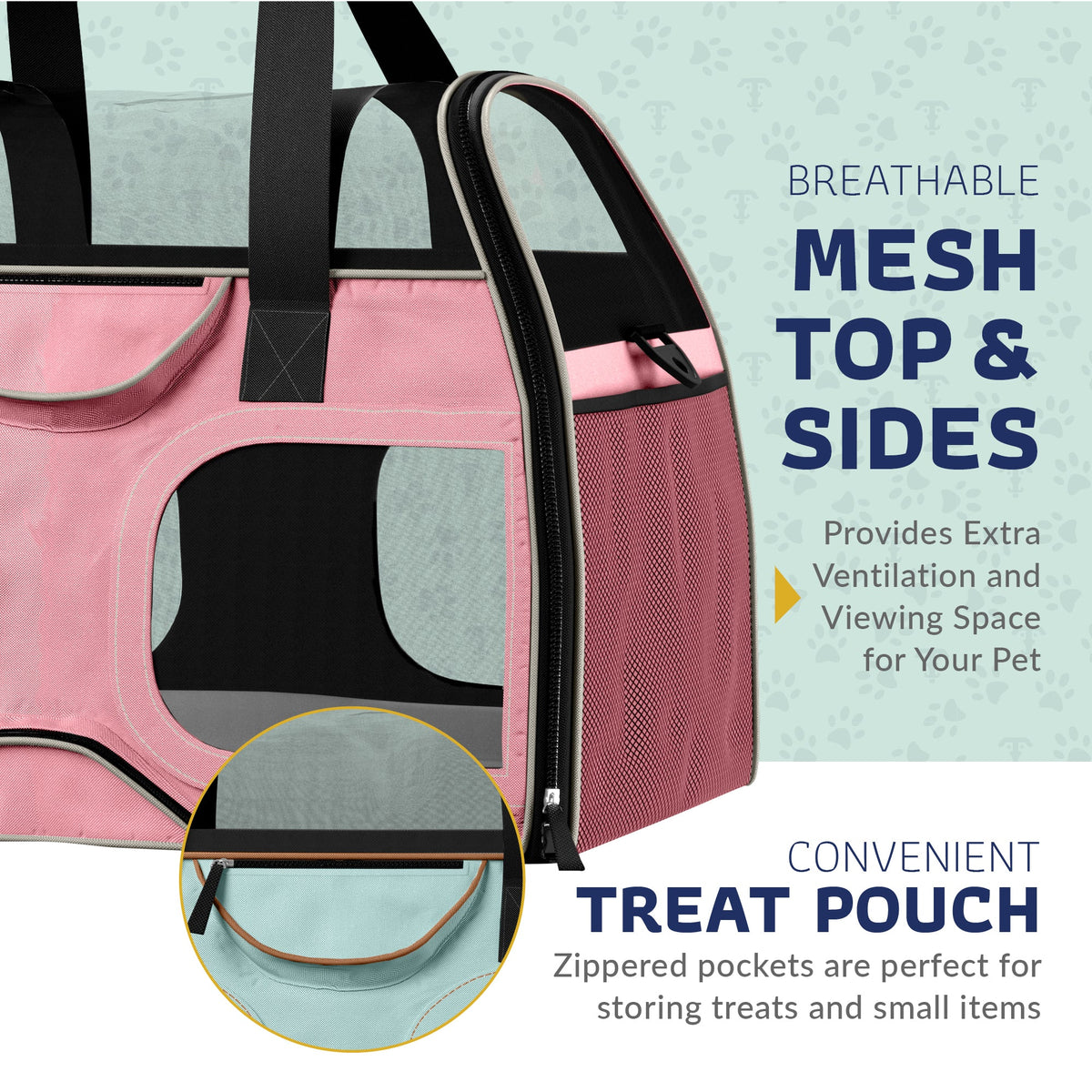 Pet Carrier with Wheels and Handle