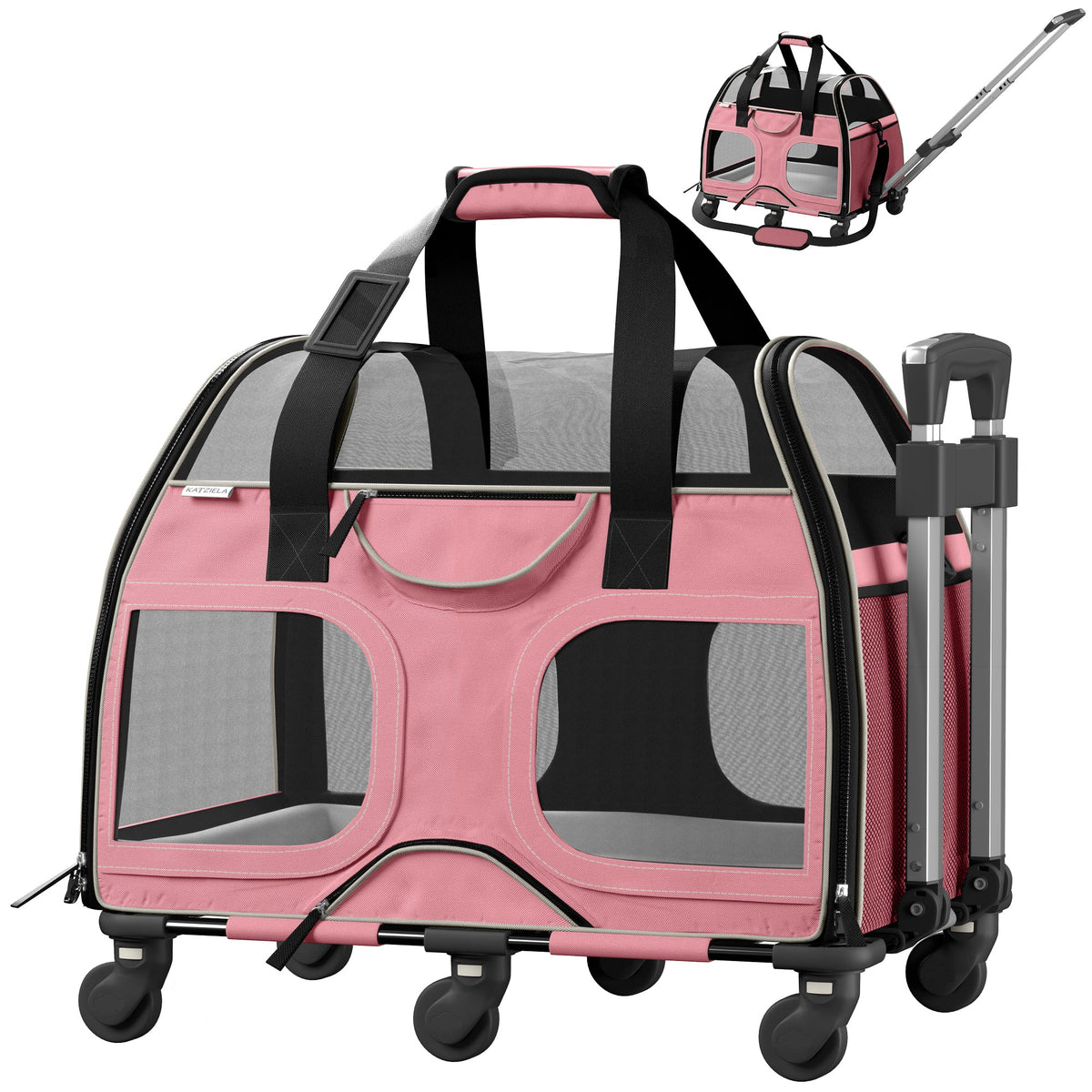 Pet Carrier with Wheels and Handle