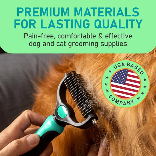 Dual-Sided Pet Grooming Rake