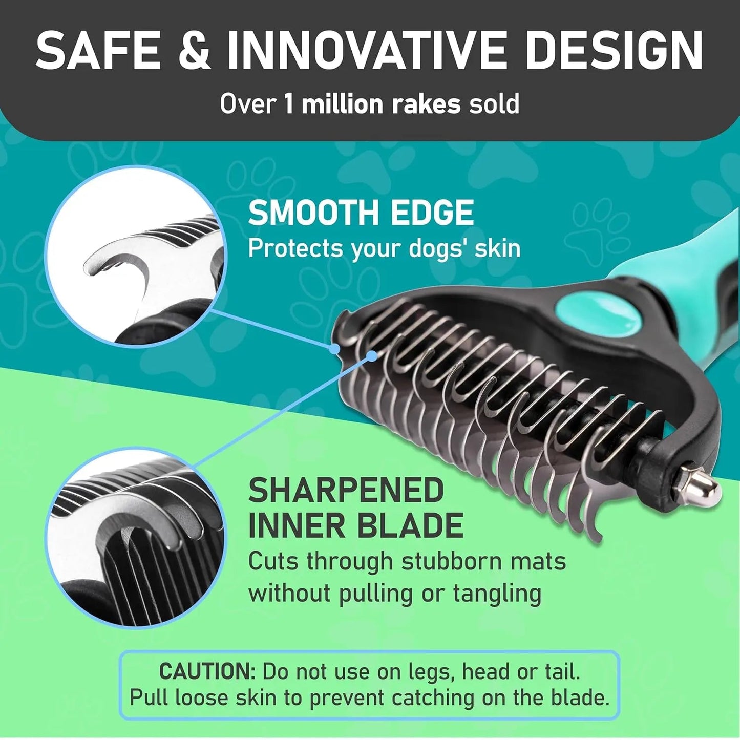 Dual-Sided Pet Grooming Rake