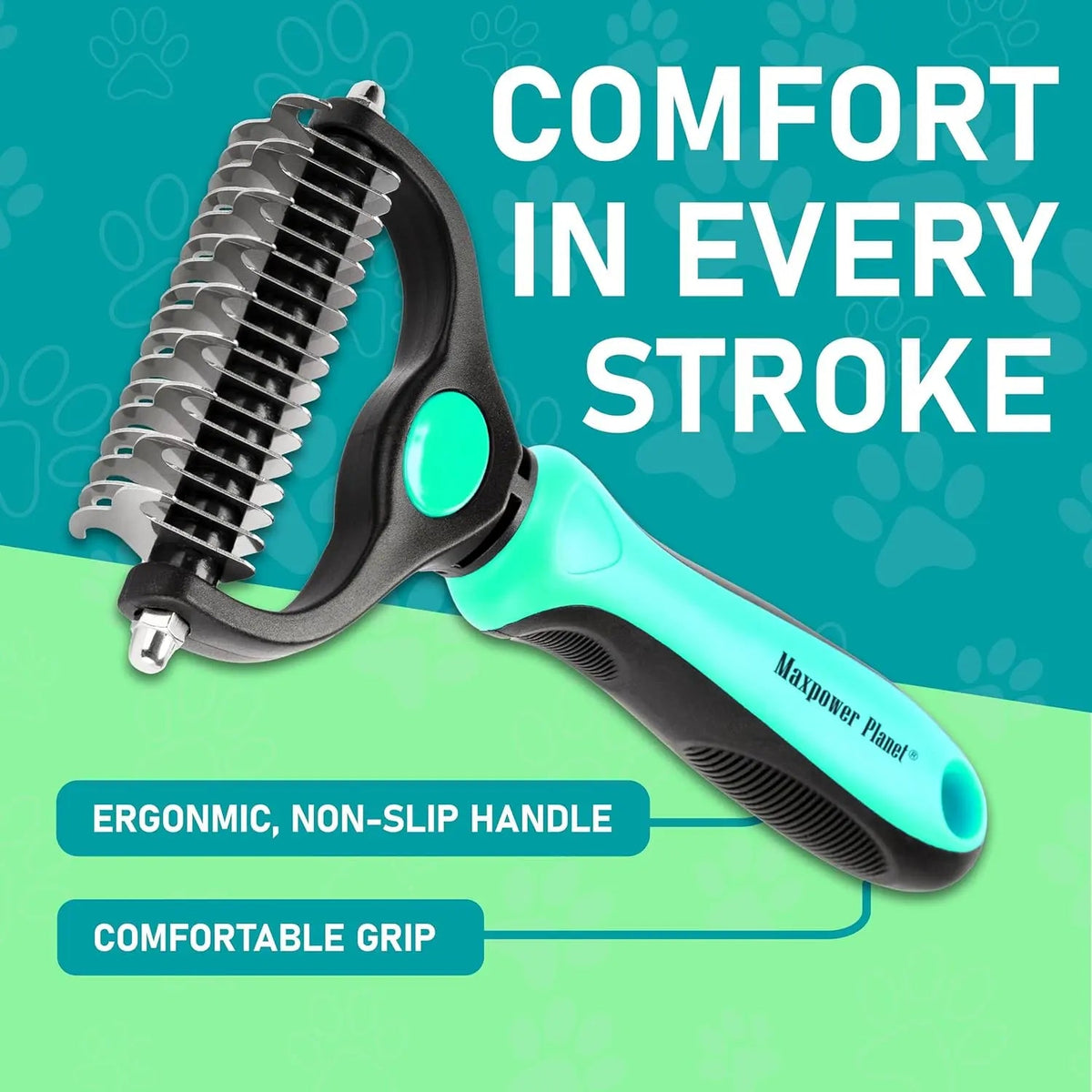 Dual-Sided Pet Grooming Rake
