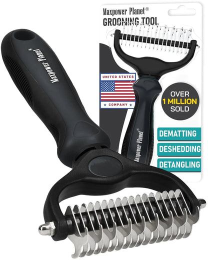 Dual-Sided Pet Grooming Rake