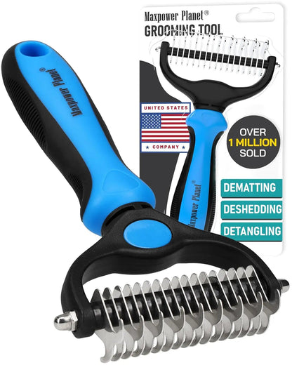 Dual-Sided Pet Grooming Rake