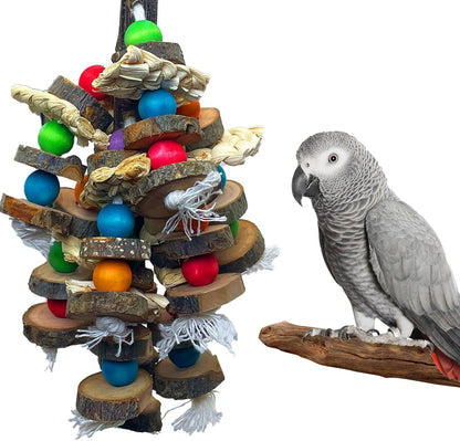 Large Parrot Toy Wood Chew