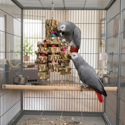 Large Parrot Toy Wood Chew
