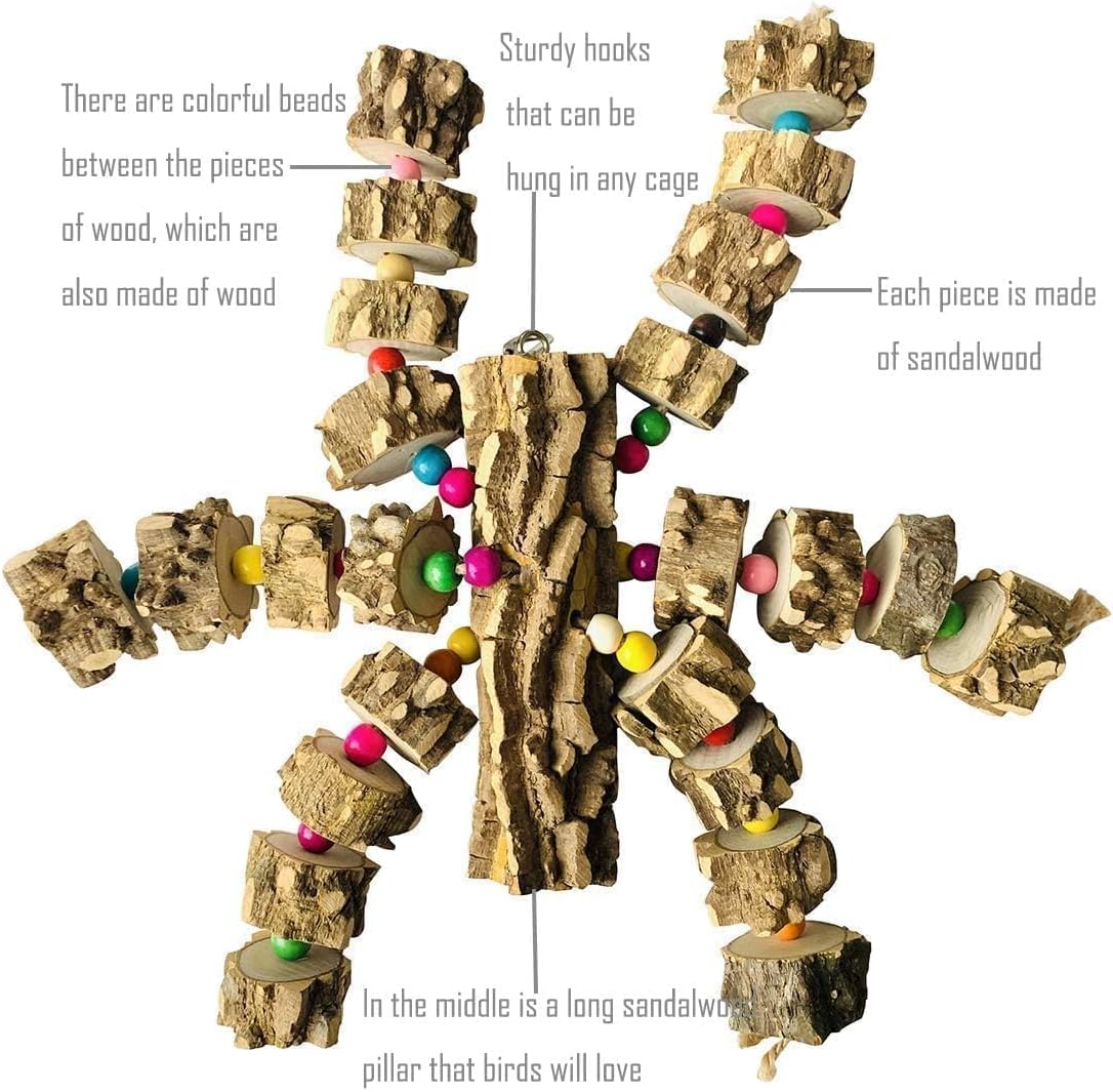 Large Parrot Toy Wood Chew