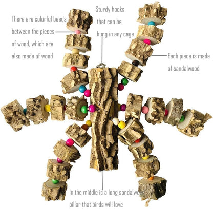 Large Parrot Toy Wood Chew