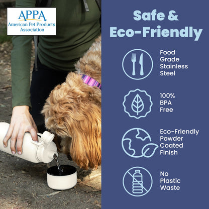 Water Bottle with Dog Bowl