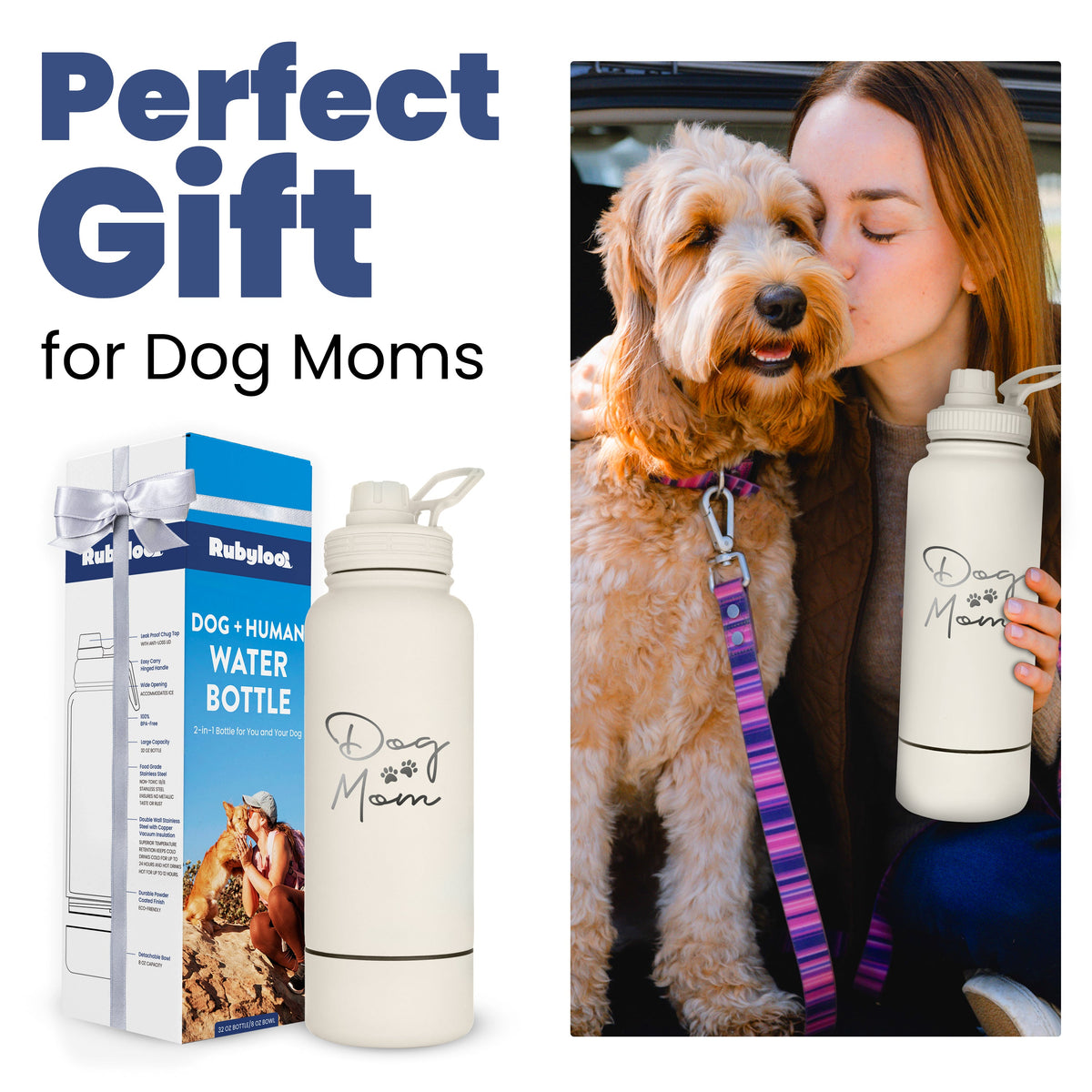 Water Bottle with Dog Bowl