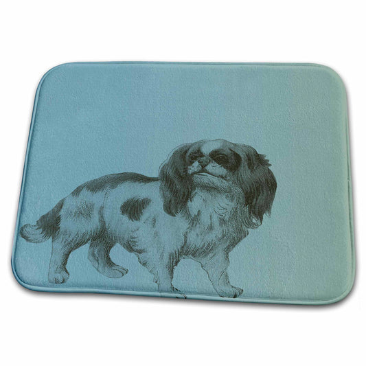 3dRose PS Animals - Small Dog cute pets animal art - Dish Drying Mats (ddm-130585)