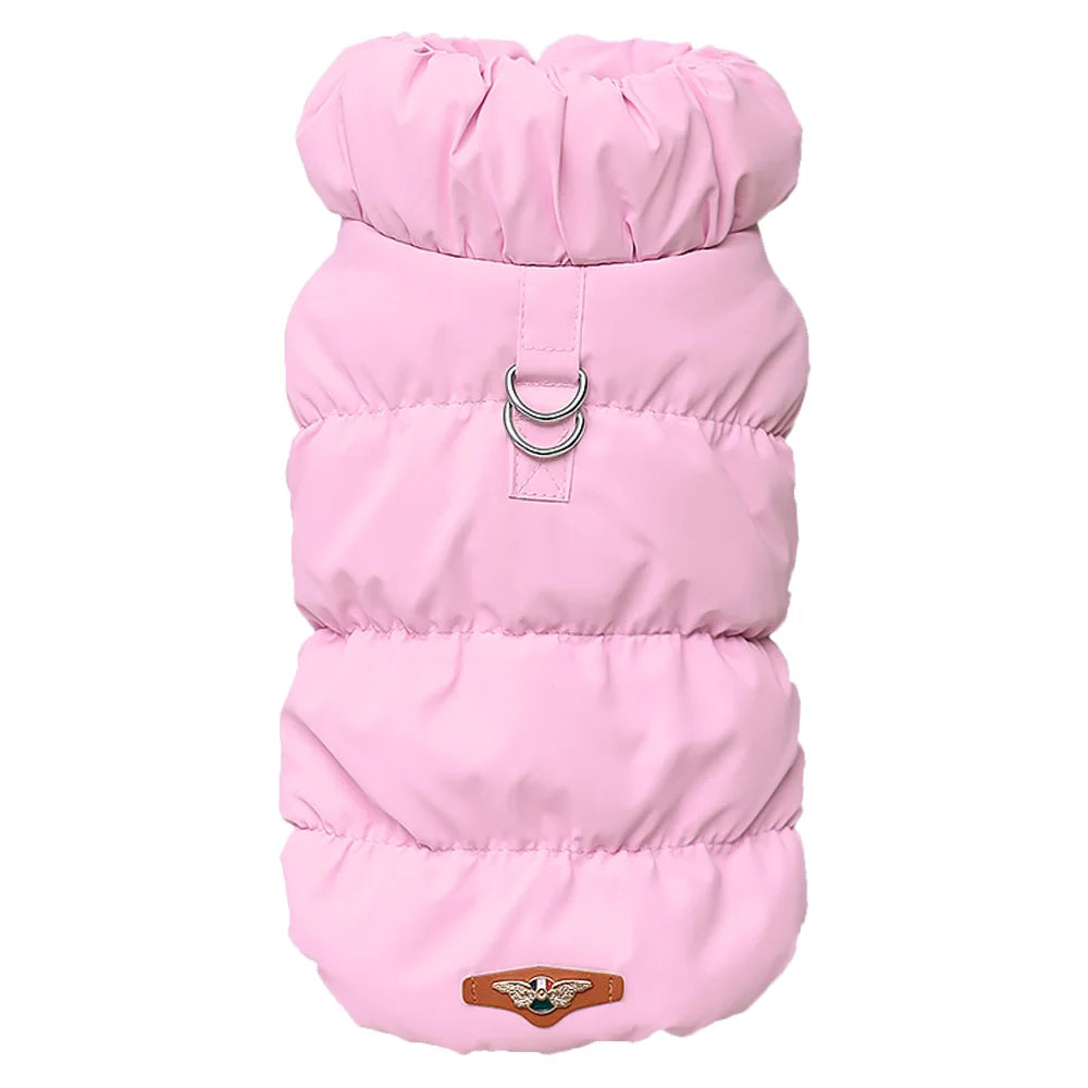 Quilted Puffer Vest for Small Dogs - Built-In D-Ring, High Turtleneck, Cotton-Lined Polyester Shell, S–XL, 7 Colors, $20.99