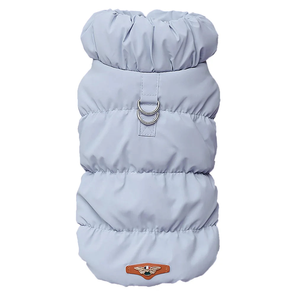 Quilted Puffer Vest for Small Dogs - Built-In D-Ring, High Turtleneck, Cotton-Lined Polyester Shell, S–XL, 7 Colors, $20.99