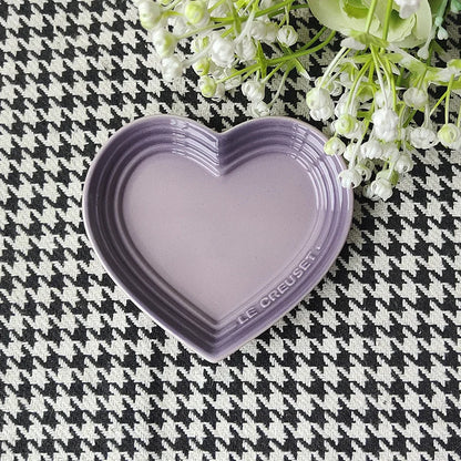 Heart-Shaped Ceramic Cat Dish - Wide Shallow Whisker-Friendly Design, Food-Safe Glaze, Dishwasher Safe, 12cm, 5 Colors, $25.99