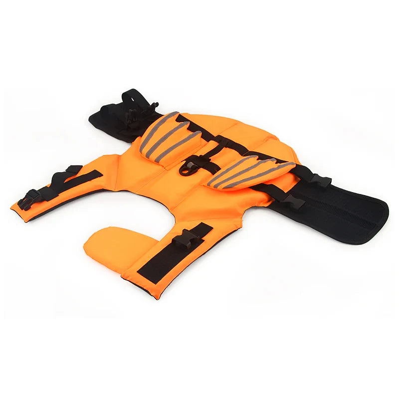Dragon Wing Dog Life Jacket - Triple Reflective Strips, Foam Buoyancy Panels, Rescue Handle, XS–XXL, Blue Pink Orange