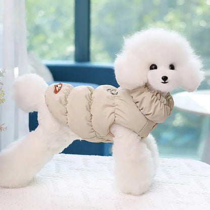 Quilted Puffer Vest for Small Dogs - Built-In D-Ring, High Turtleneck, Cotton-Lined Polyester Shell, S–XL, 7 Colors, $20.99