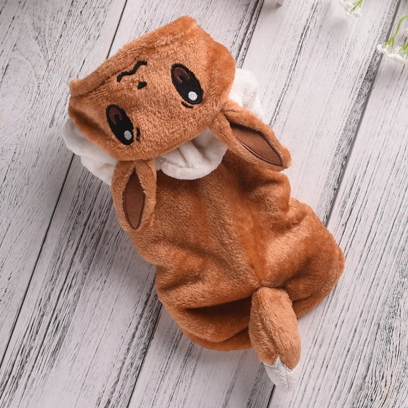 Halloween Dog Costume Fleece Hoodie Onesie - Small Dogs, 7 Character Designs, XS–M, Koala Fox Giraffe Bee Mouse Raccoon, $25.99
