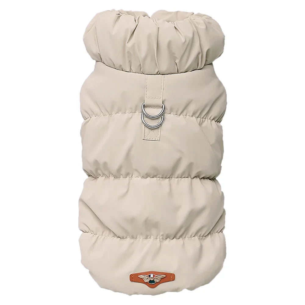 Quilted Puffer Vest for Small Dogs - Built-In D-Ring, High Turtleneck, Cotton-Lined Polyester Shell, S–XL, 7 Colors, $20.99