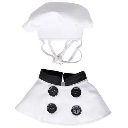 Dog Chef Hat Outfit Halloween Cosplay Costume Pet Clothes For Party Dress Up Fun