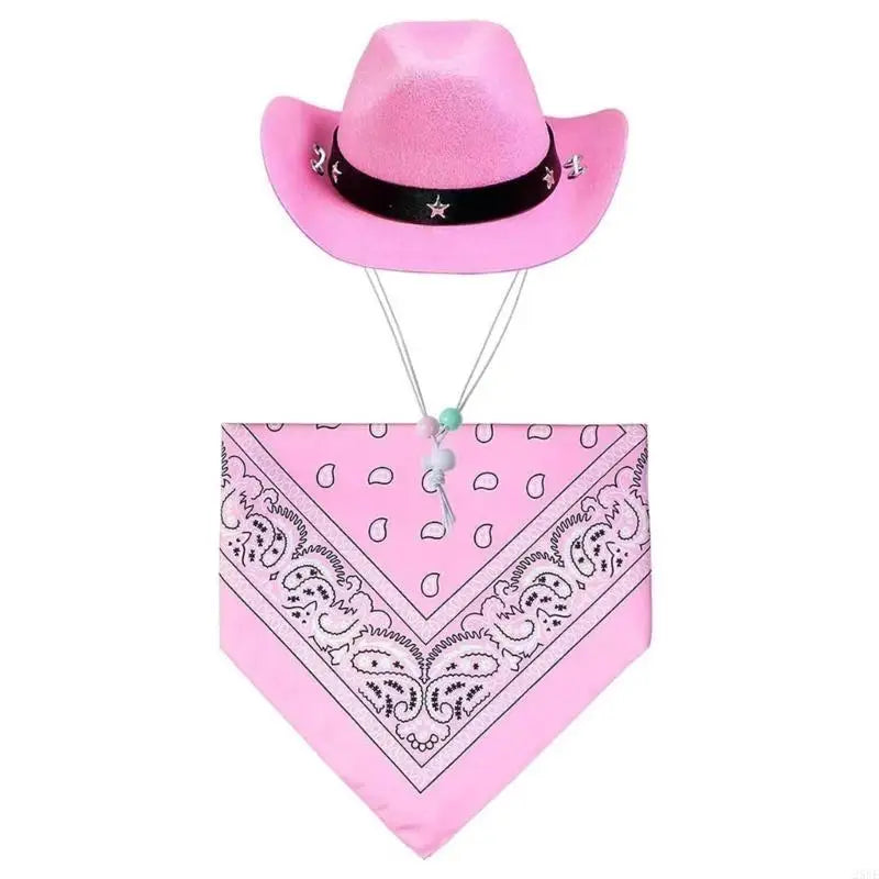 Fashion Dog Costume Cowboy Hat Bandanas Lovely Pet Party Outfit for Halloween