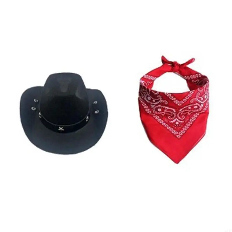 Fashion Dog Costume Cowboy Hat Bandanas Lovely Pet Party Outfit for Halloween