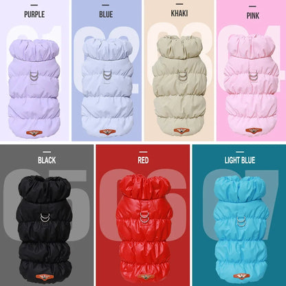 Quilted Puffer Vest for Small Dogs - Built-In D-Ring, High Turtleneck, Cotton-Lined Polyester Shell, S–XL, 7 Colors, $20.99