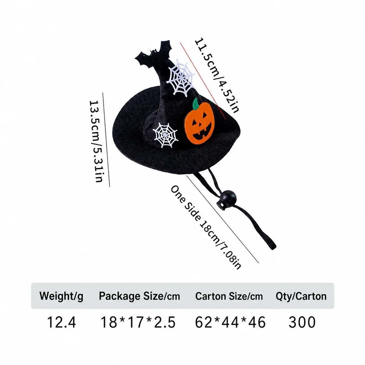 Small Dog Costume Accessory Halloween-Themed Halloween Pet Cap Pet Halloween Witch Hat Handcrafted Pumpkin Design Pet Hat