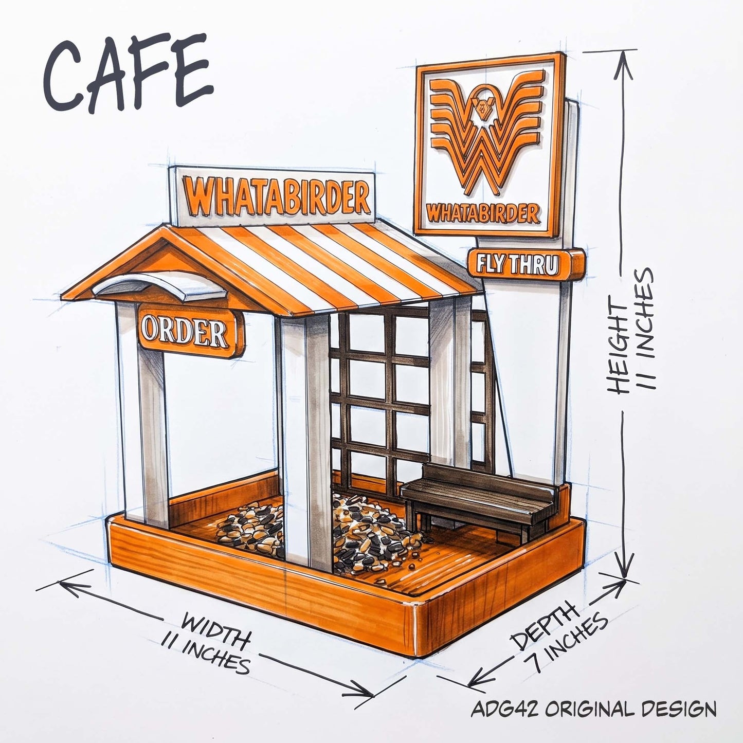 Whatabirder Parody Bird Feeder