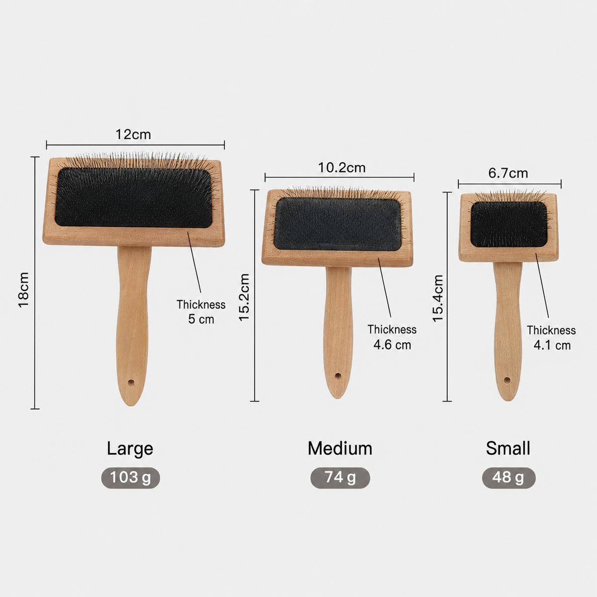 Wood Handle Slicker Brush