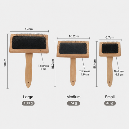 Wood Handle Slicker Brush