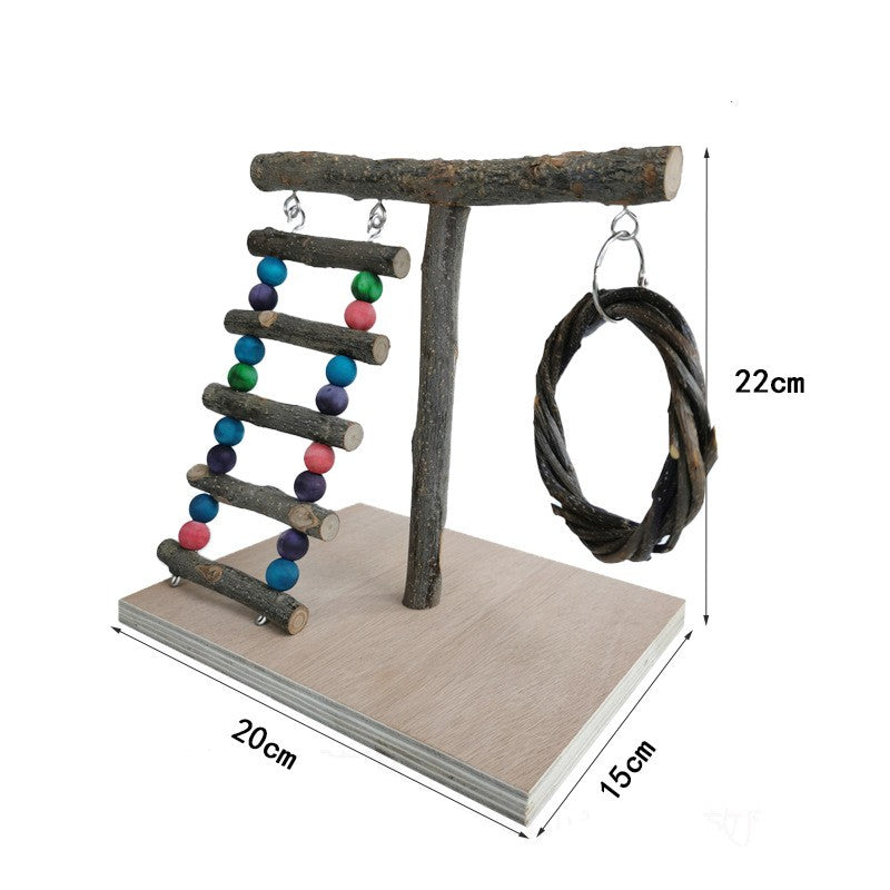 Solid Wood Parrot Bird Shelf