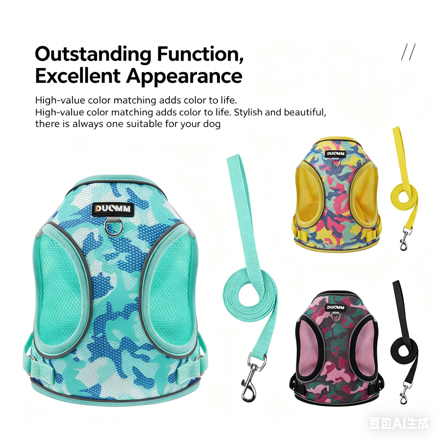 Dog Harness and Leash Set