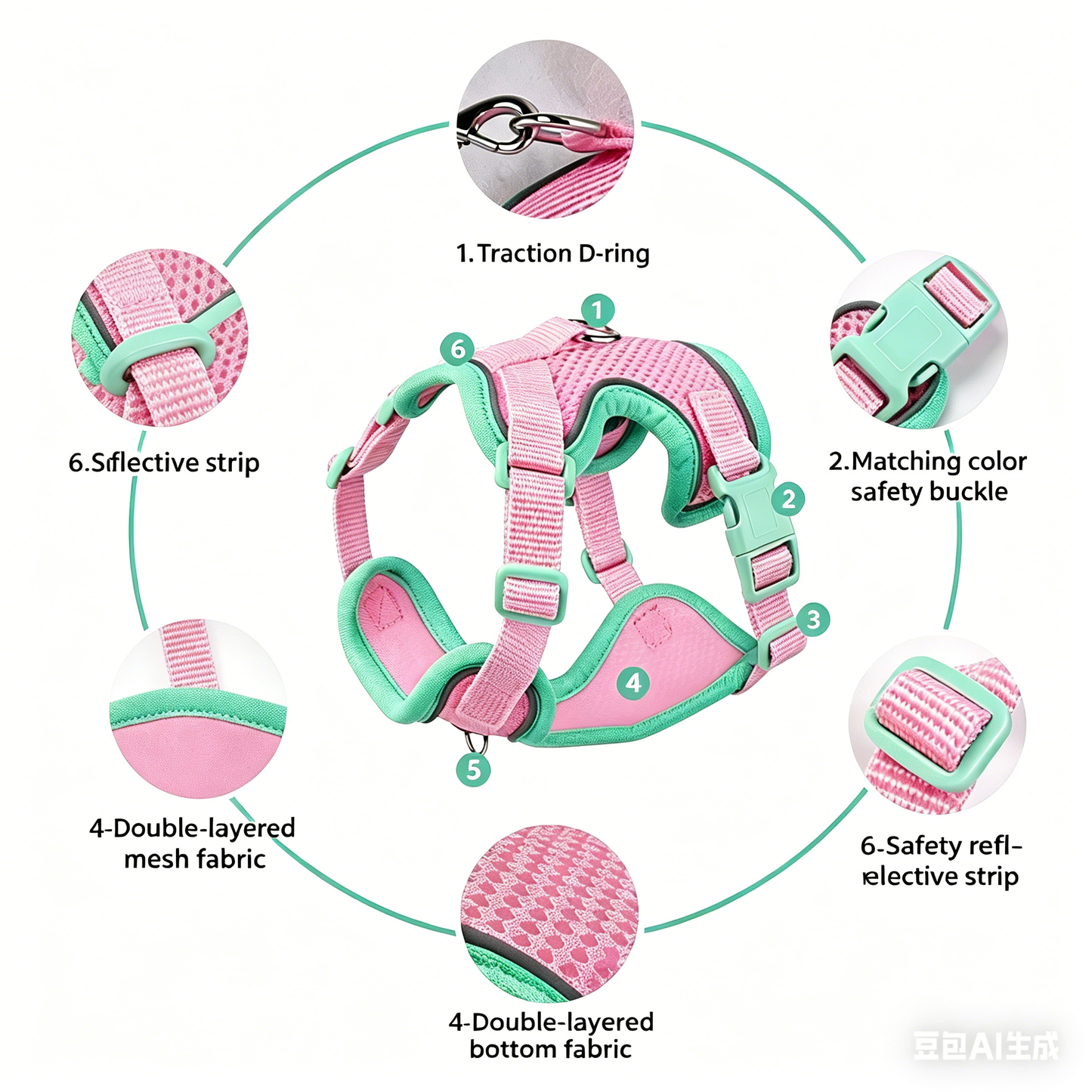 Pet Harness and Leash Set