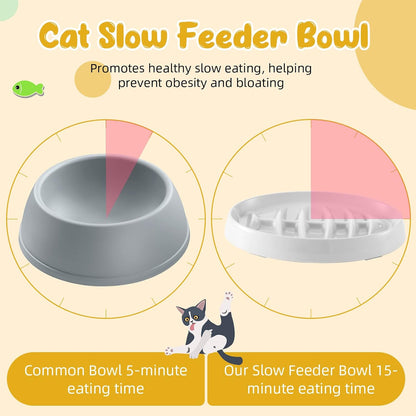 Cat Slow Feeder Bowl
