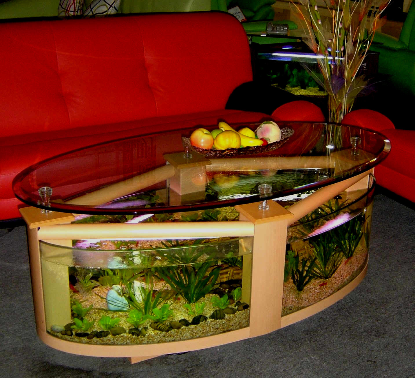GLASS Round Circle Table Aquarium