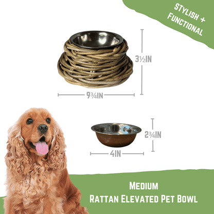Rattan Pet Bowl