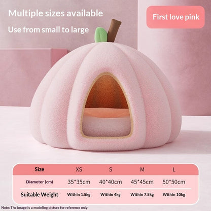Winter Warm Enclosed Cat Bed