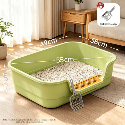 Semi-Enclosed Cat Litter Box